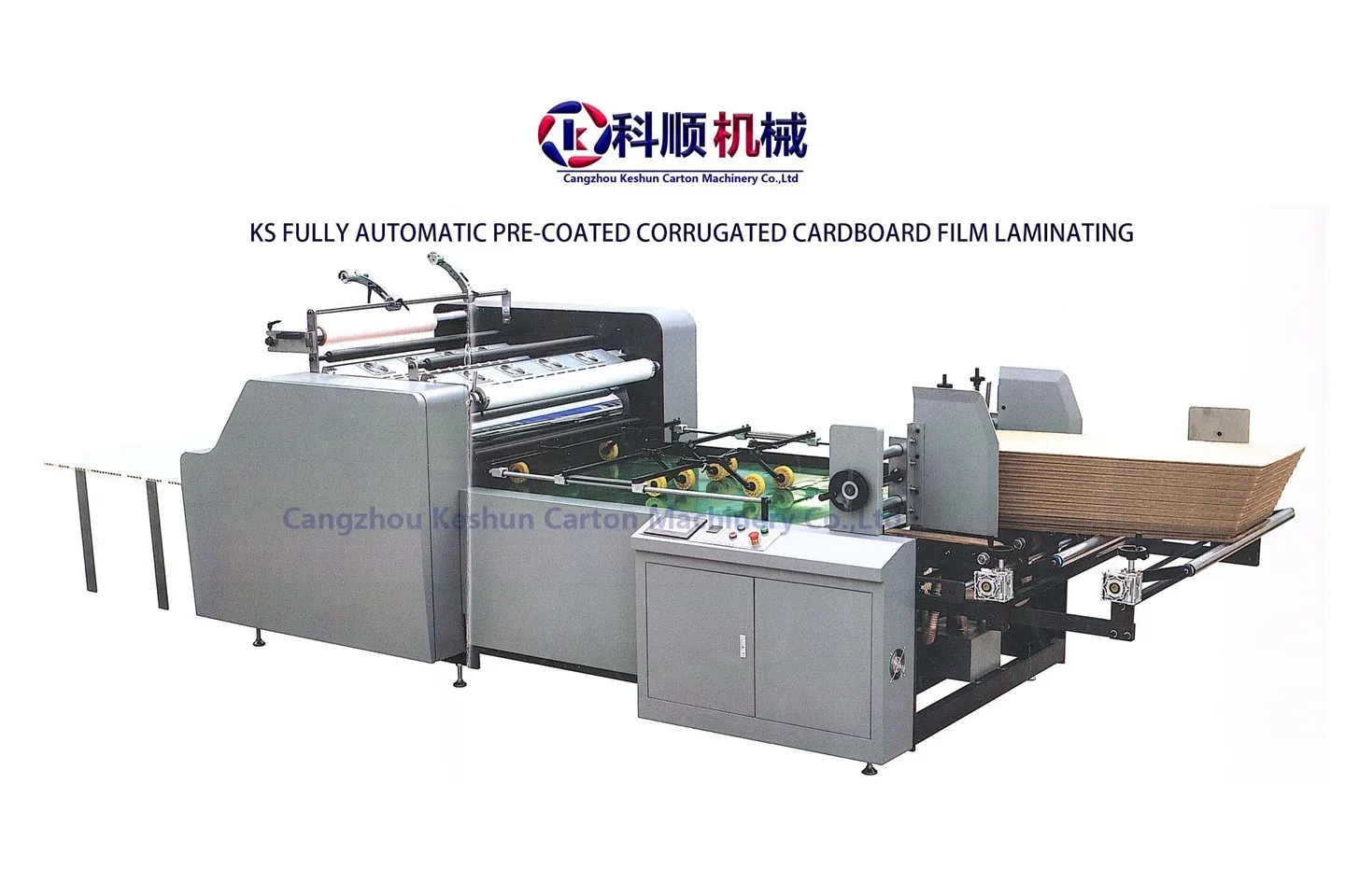 KS FULLY AUTOMATIC PRE-COATED CORRUGATED CARDBOARD FILM LAMINATING MACHINE