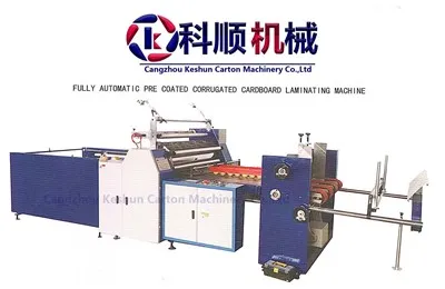 Otomatik kaplamalı oluklu karton laminasyon